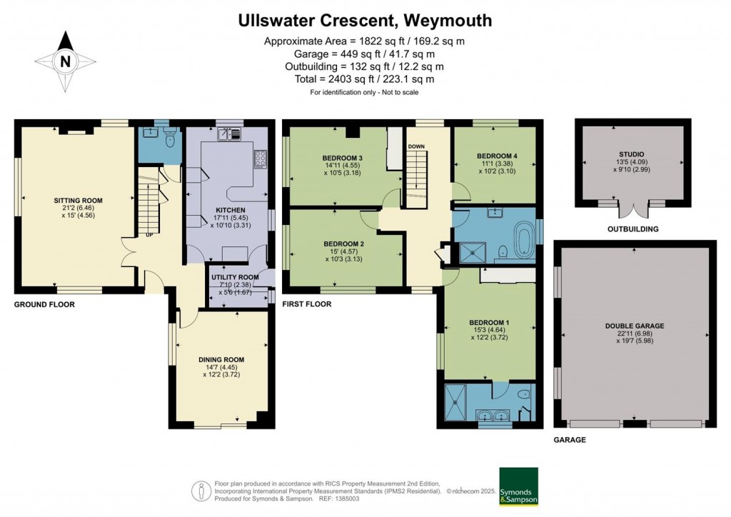 Floorplans For Ullswater Crescent, Weymouth