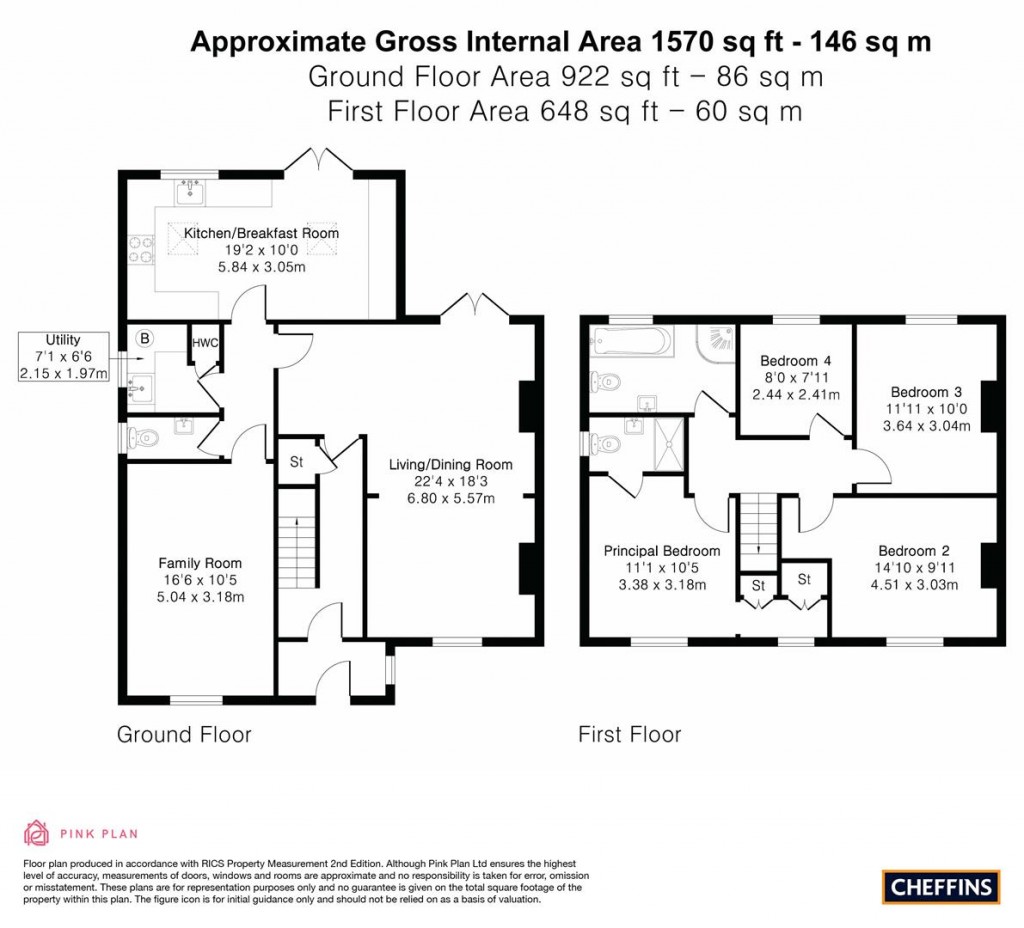 Floorplans For Cambridge Road, Fulbourn, Cambridge