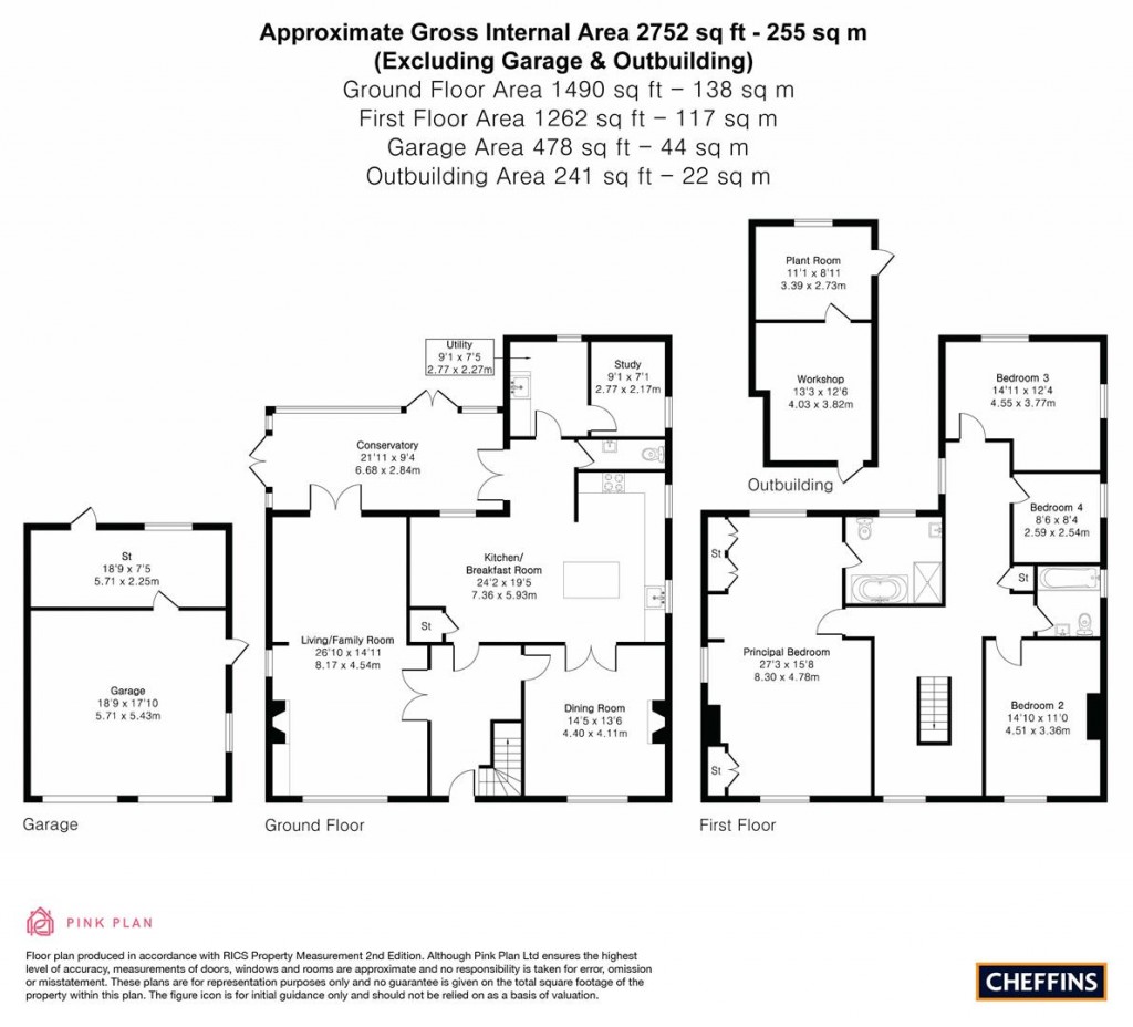 Floorplans For Tea Kettle Lane, Stetchworth