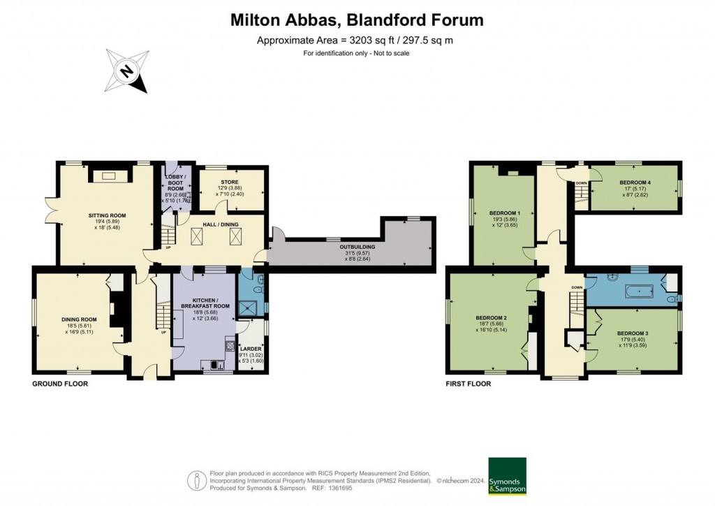 Floorplans For Milton Abbas, Blandford Forum