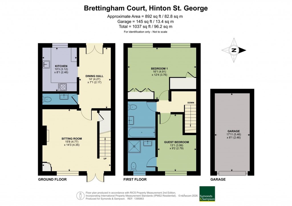 Floorplans For Brettingham Court, Hinton St. George, Somerset