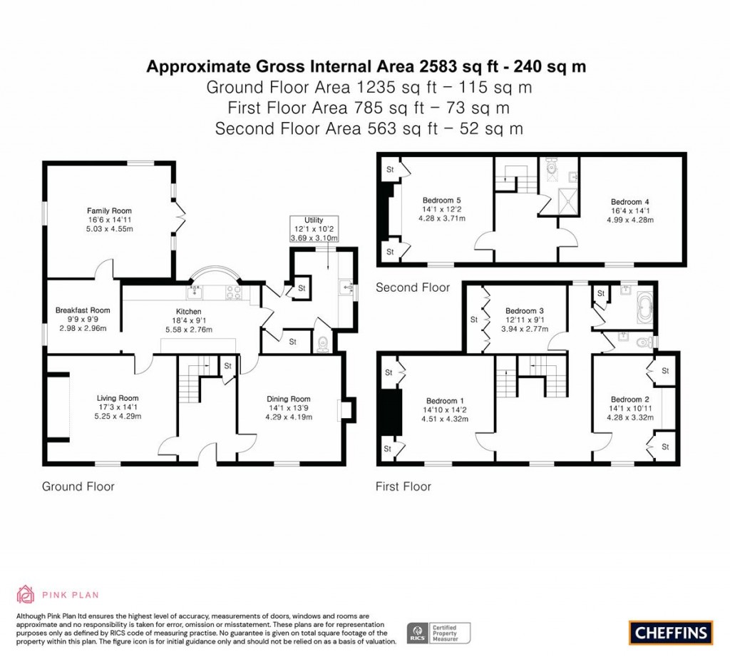 Floorplans For High Street, Sawston, Cambridge