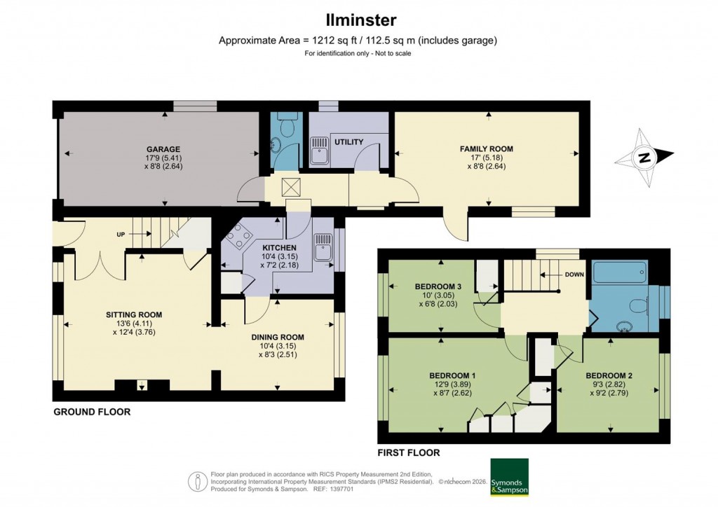 Floorplans For Herne Rise, Ilminster, Somerset