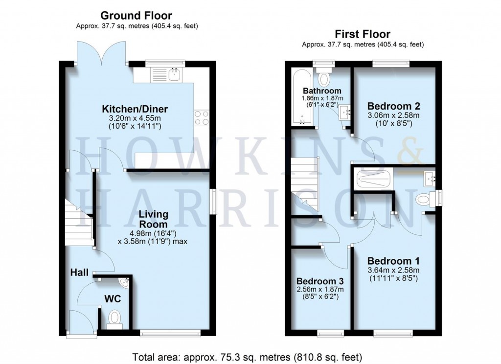 Floorplans For Davies Close, Hugglescote, LE67