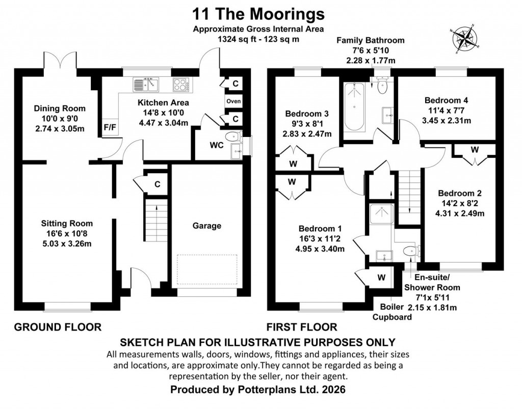 Floorplans For Cowes, Isle of Wight
