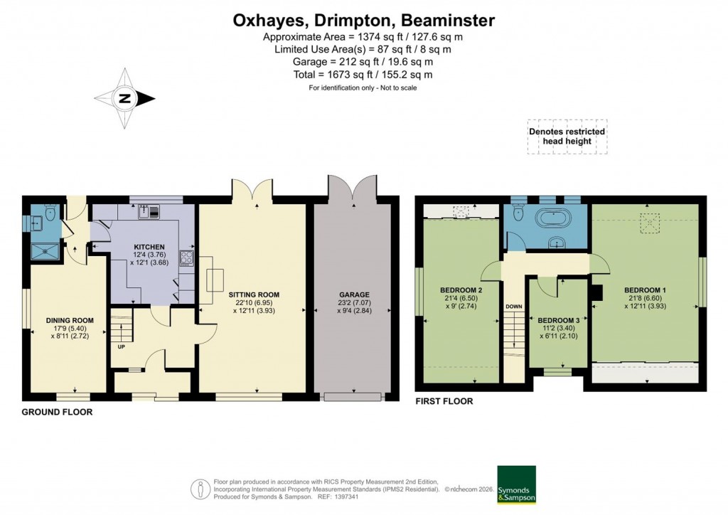 Floorplans For Oxhayes, Drimpton, Beaminster