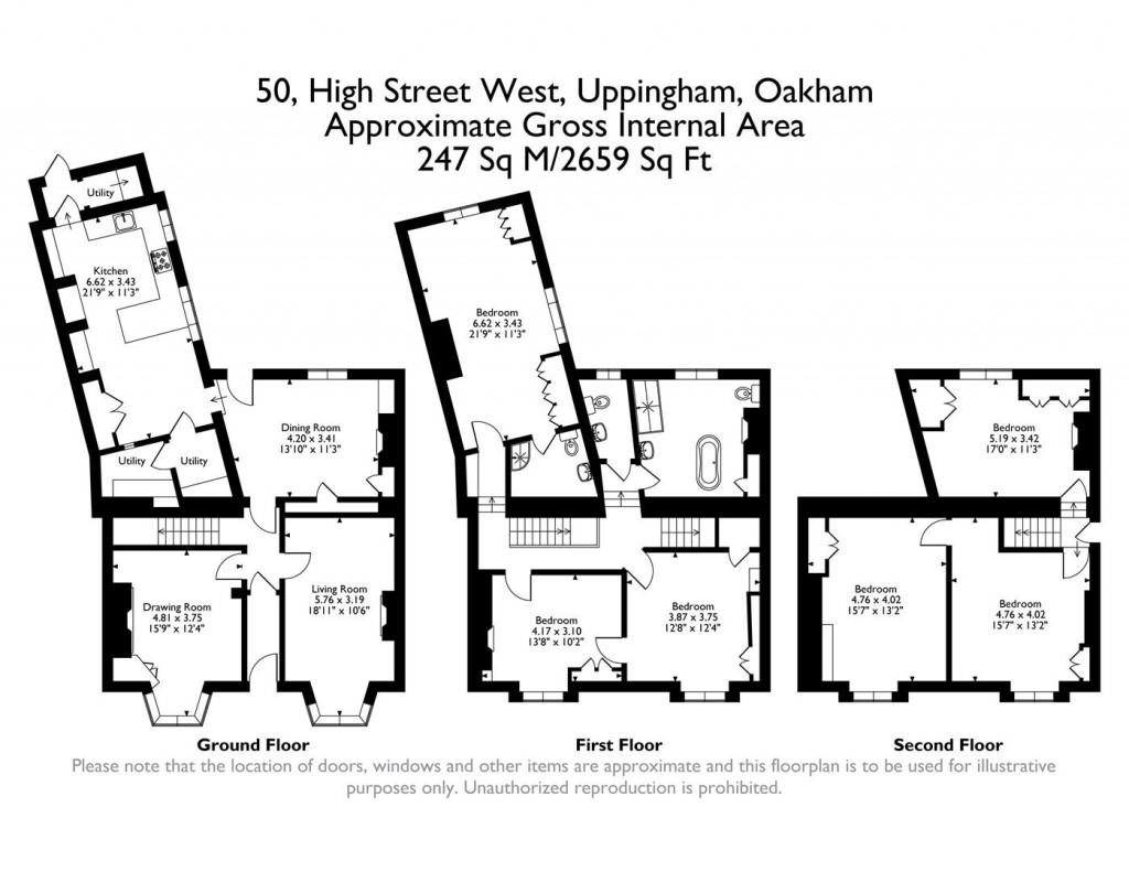 Floorplans For High Street West, Uppingham, Rutland