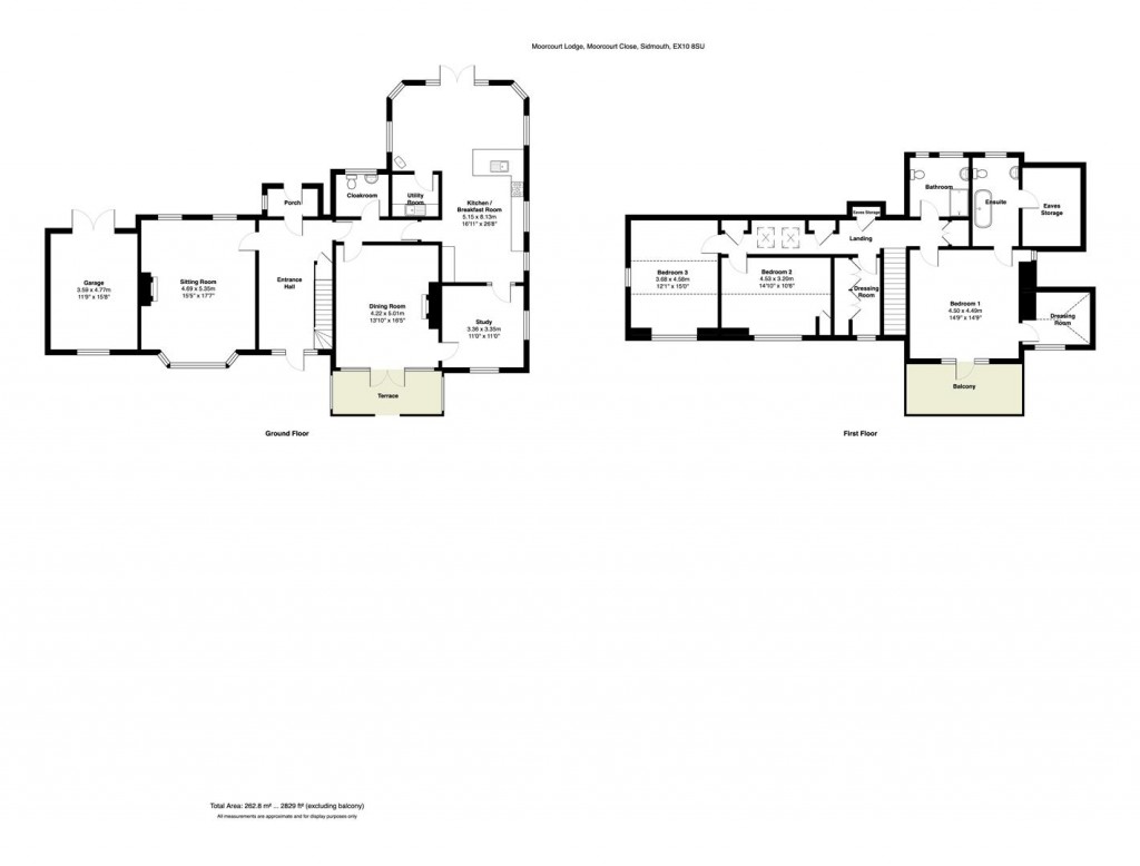 Floorplans For Moor Court Close, Sidmouth