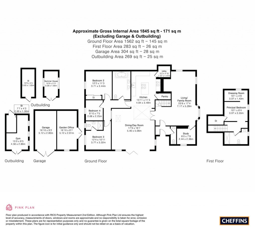 Floorplans For High Street, Bourn, Cambridge