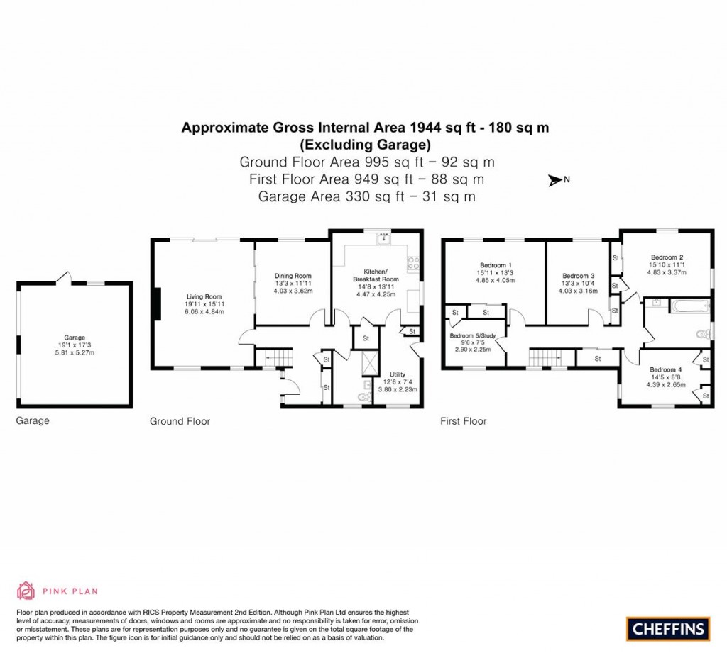 Floorplans For Lower Road, Stuntney, Ely