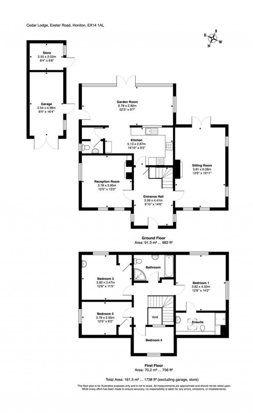 Floorplans For Exeter Road, Honiton