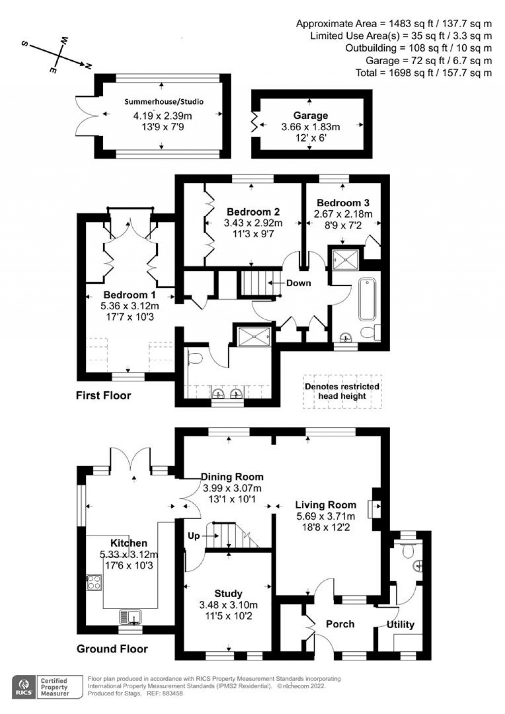 Floorplans For West Street, Withycombe, Minehead
