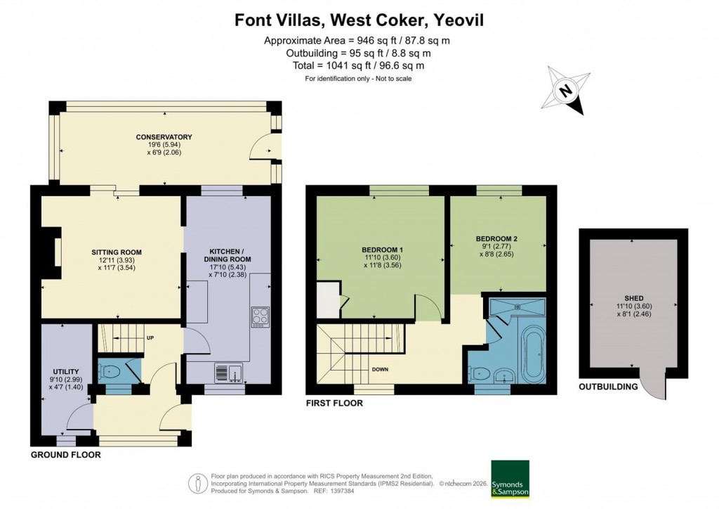 Floorplans For Font Villas, West Coker, Yeovil