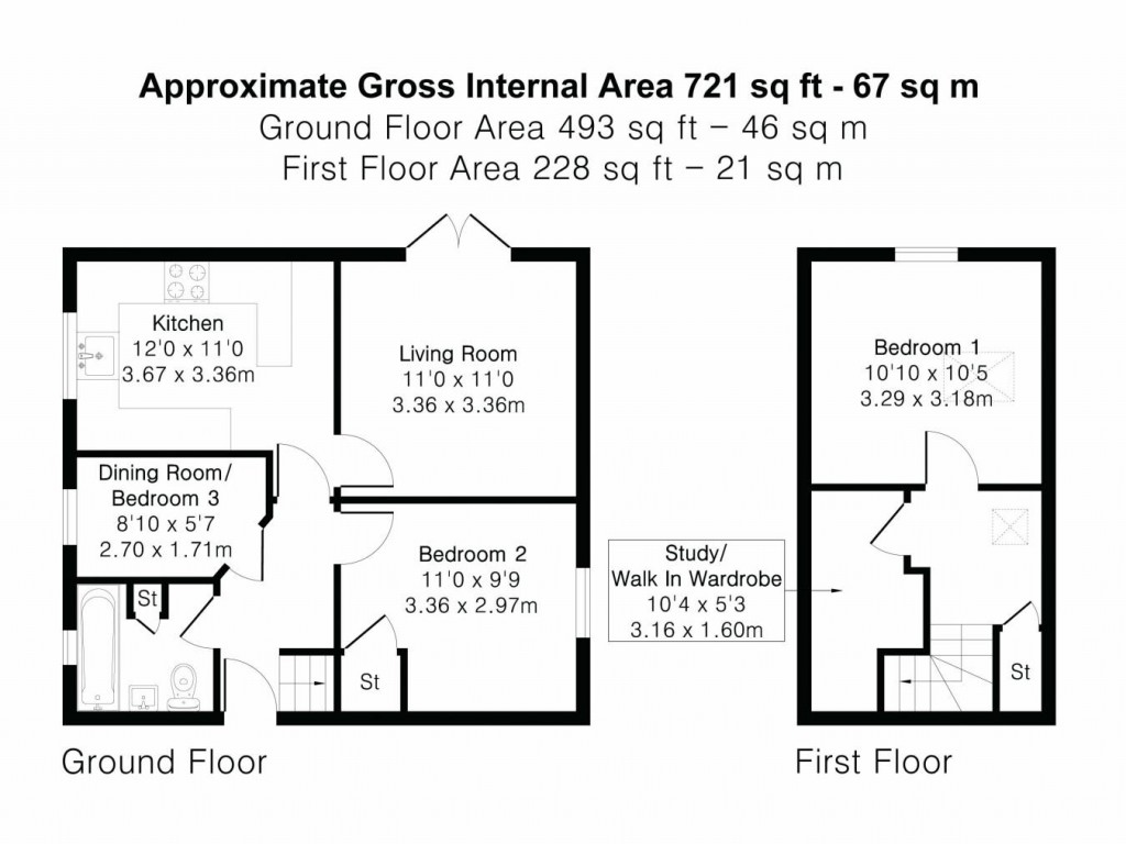 Floorplans For Half Moon Yard, Nethergate Street, Clare, Sudbury