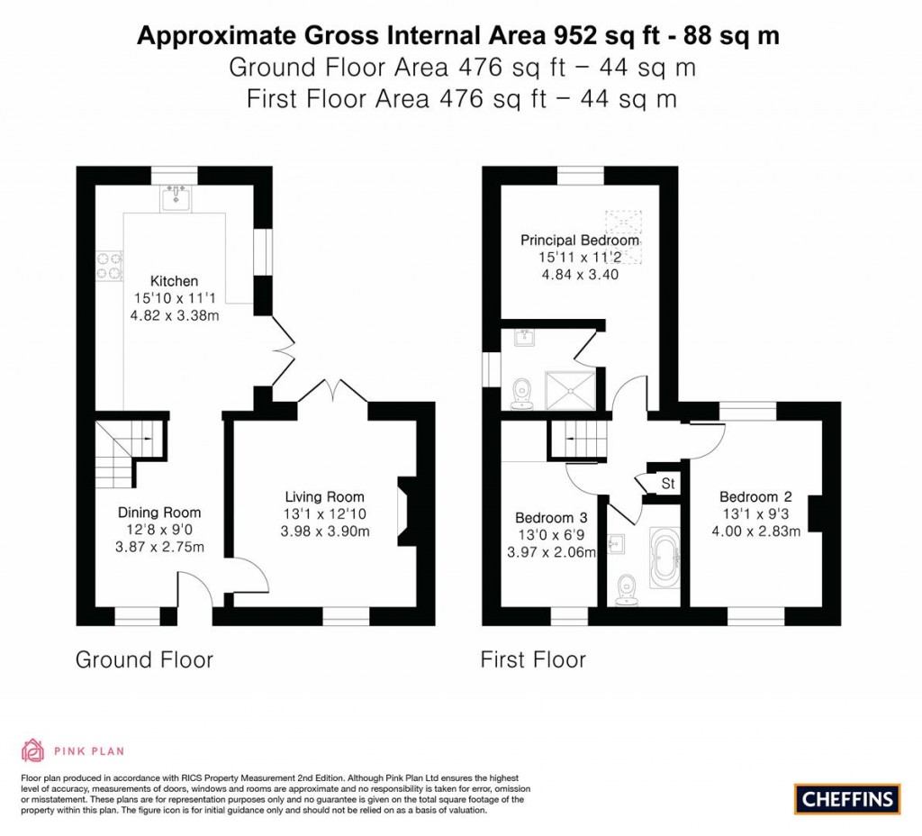 Floorplans For High Street, Bourn, Cambridge