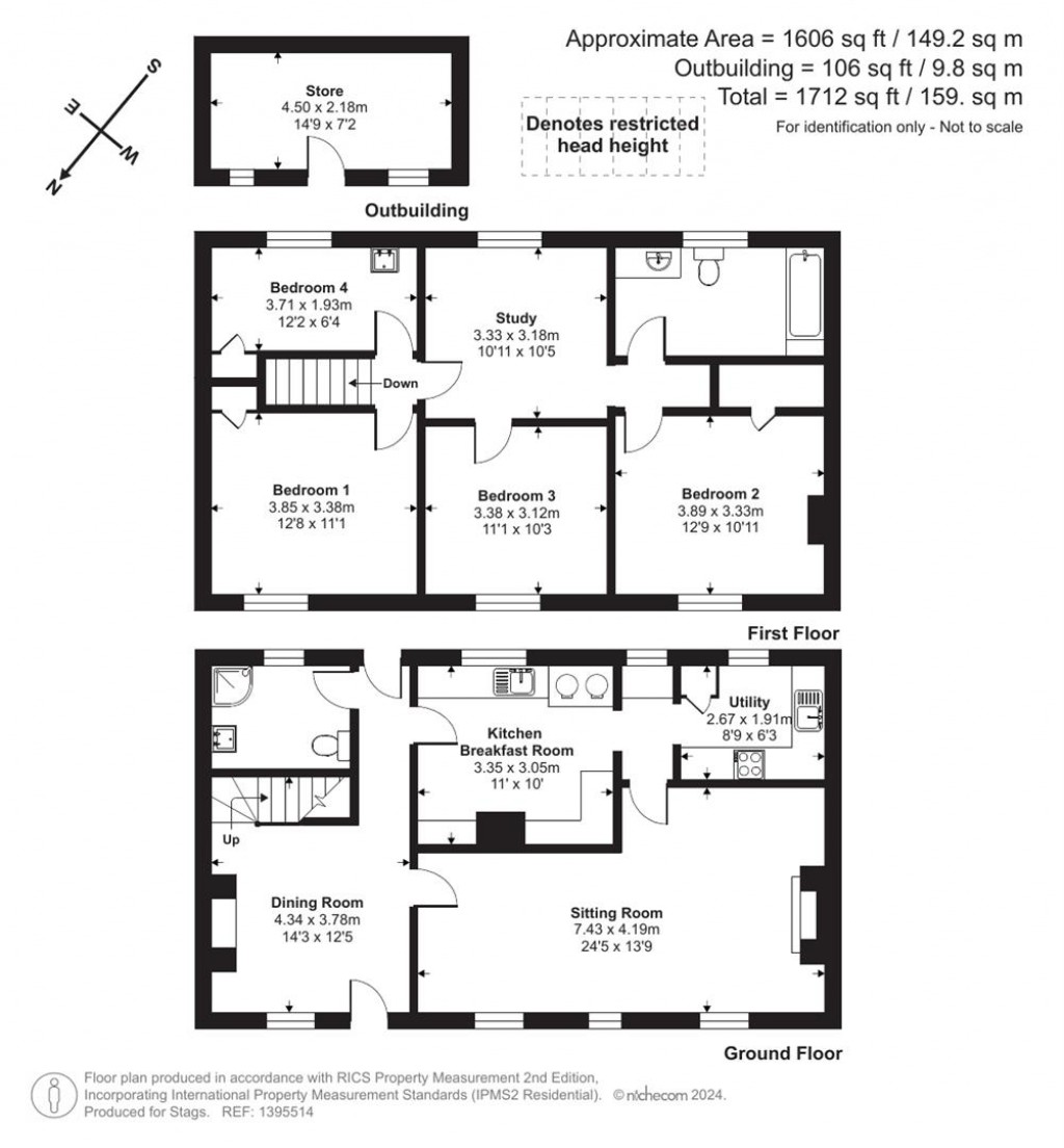 Floorplans For High Street, East Budleigh, Budleigh Salterton