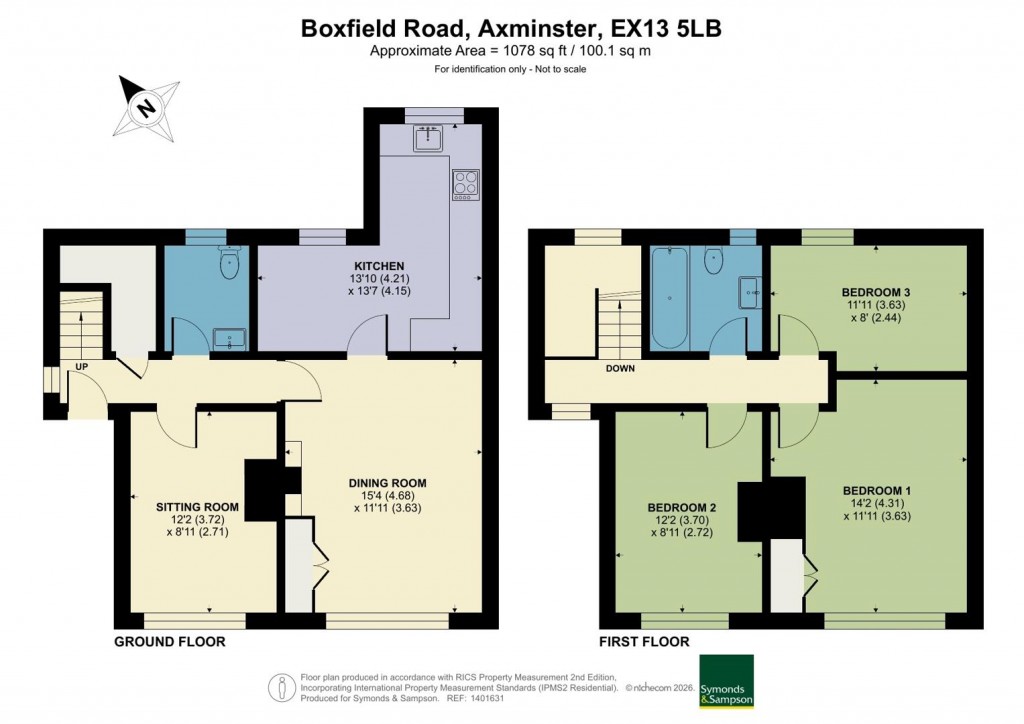 Floorplans For Boxfield Road, Axminster