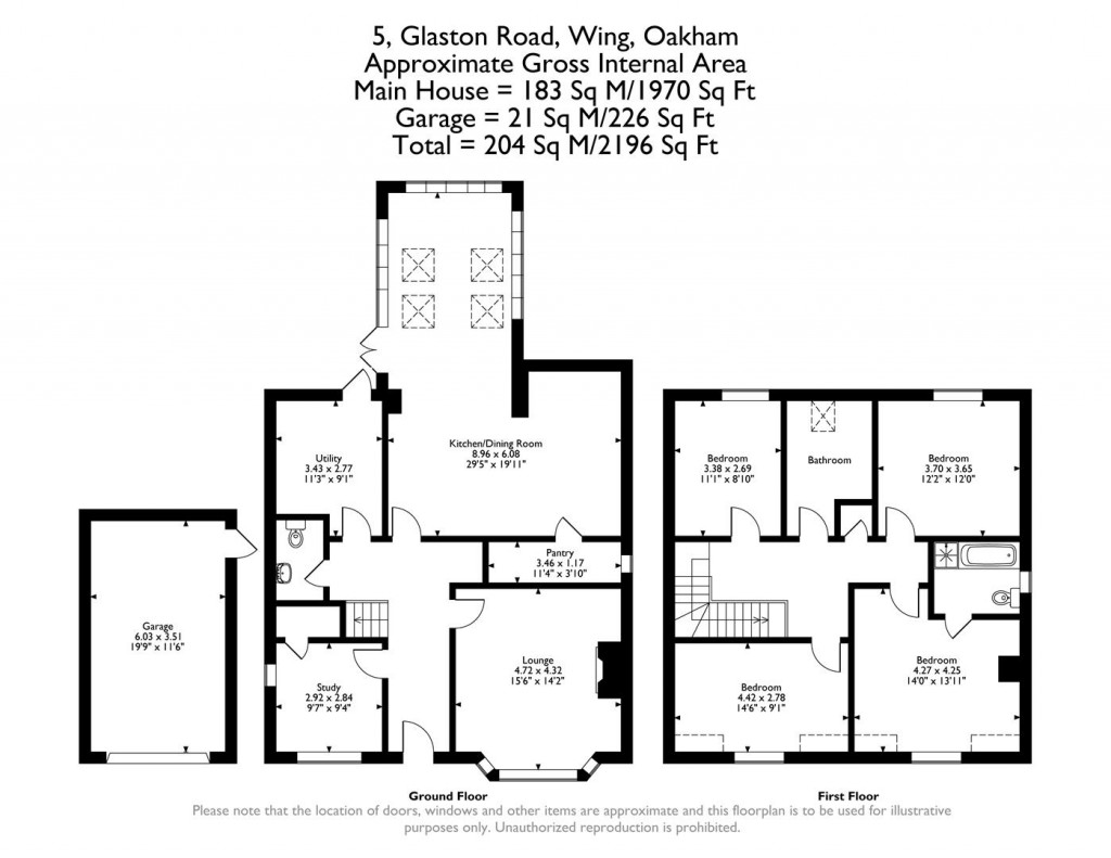Floorplans For Glaston Road, Wing, Rutland