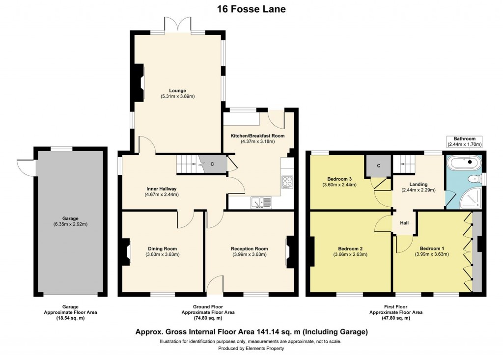 Floorplans For Fosse Lane, Thorpe-On-The-Hill, Lincoln