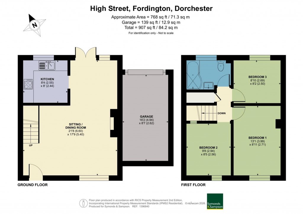 Floorplans For High Street, Fordington, Dorchester