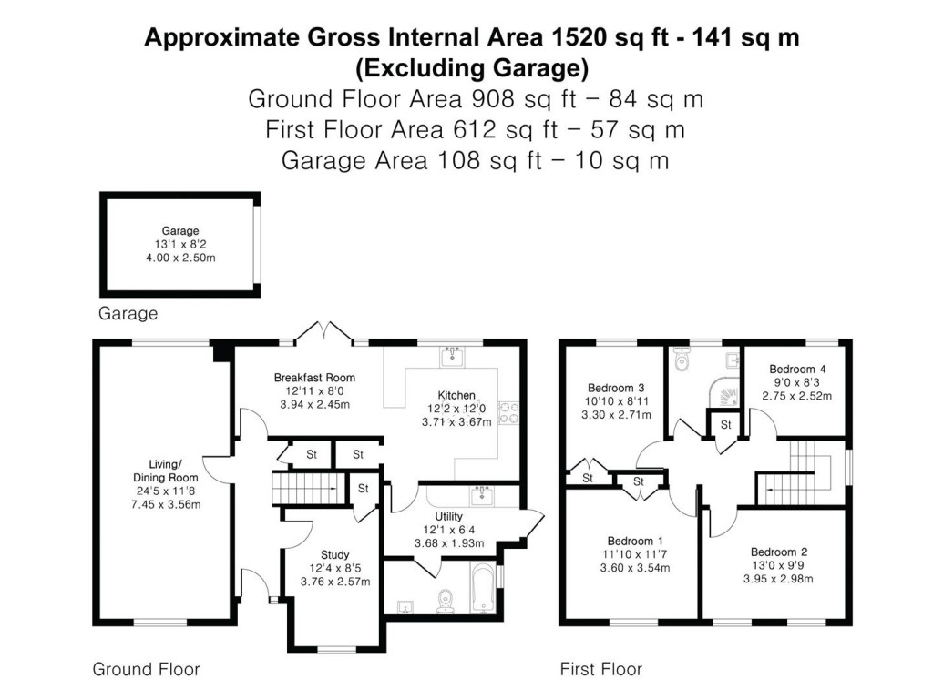 Floorplans For Corner Park, Saffron Walden