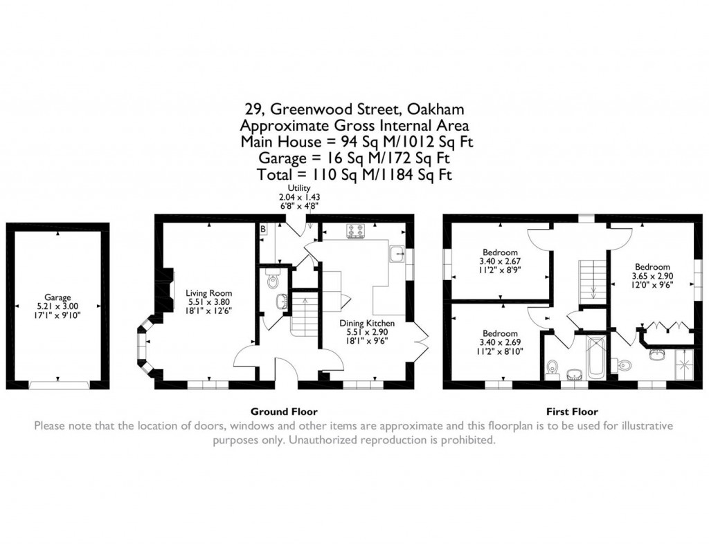 Floorplans For Greenwood Street, Oakham, Rutland