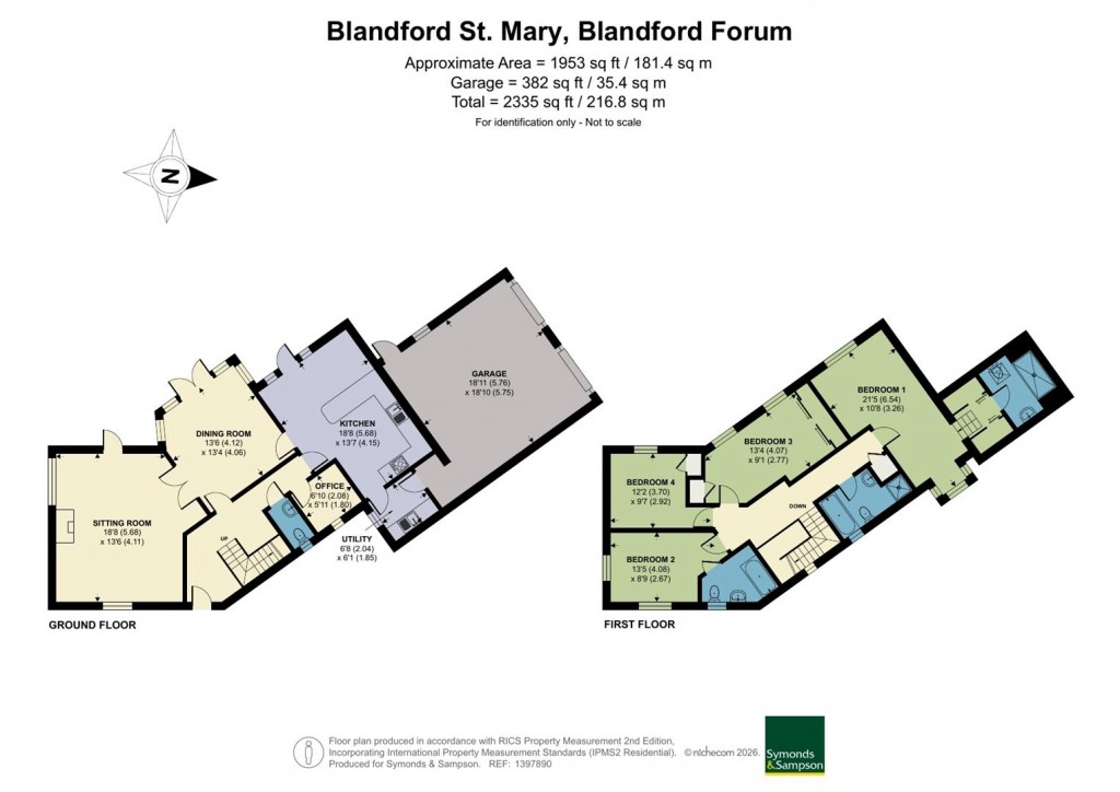 Floorplans For Badger Sett, Blandford St. Mary, Blandford Forum
