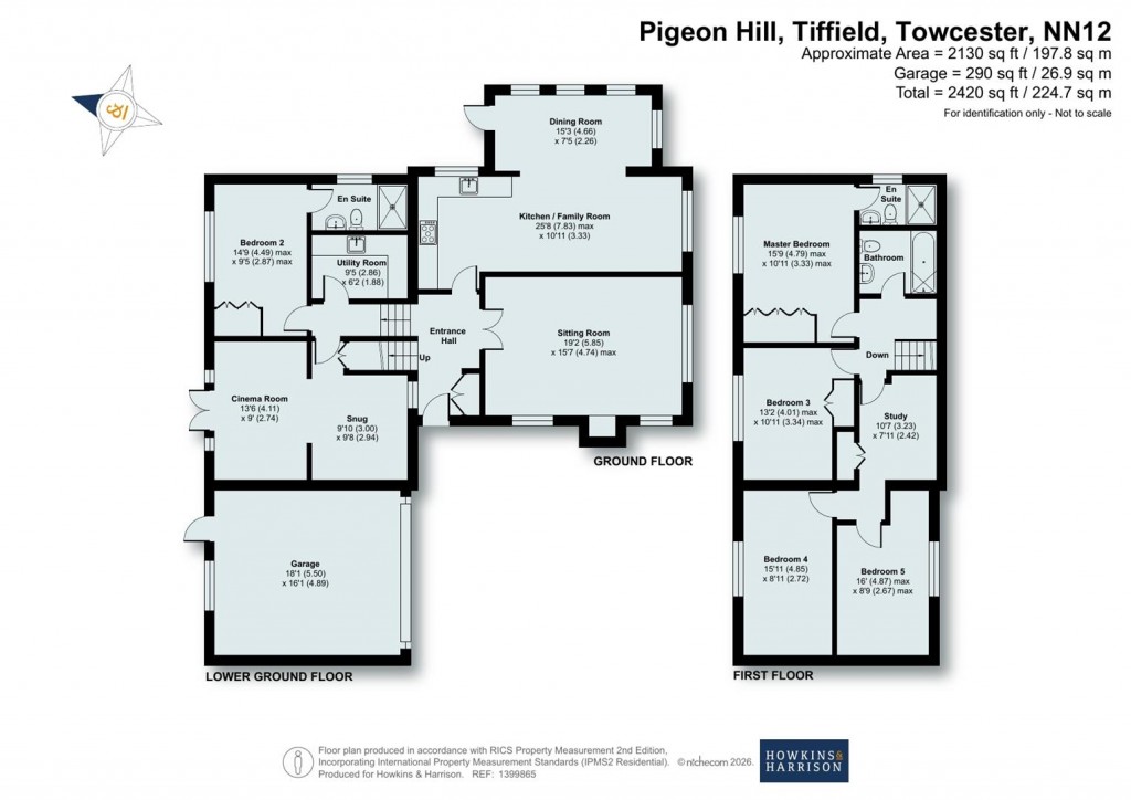 Floorplans For Pigeon Hill, Tiffield, NN12