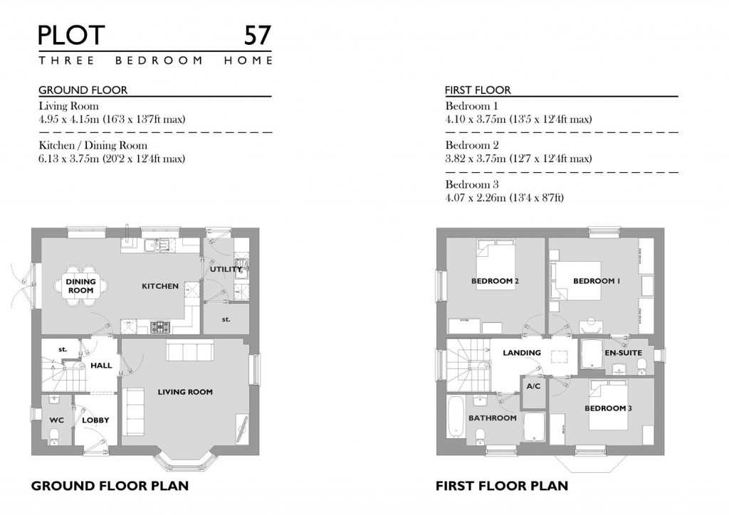 Floorplans For Rosedale Street Poundbury, Dorchester