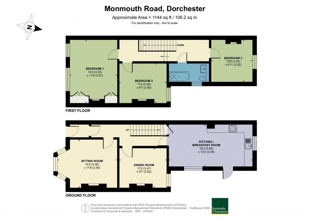 Floorplans For Monmouth Road, Dorchester