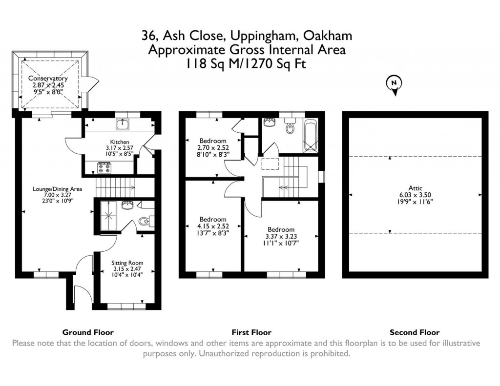 Floorplans For Ash Close, Uppingham, Rutland