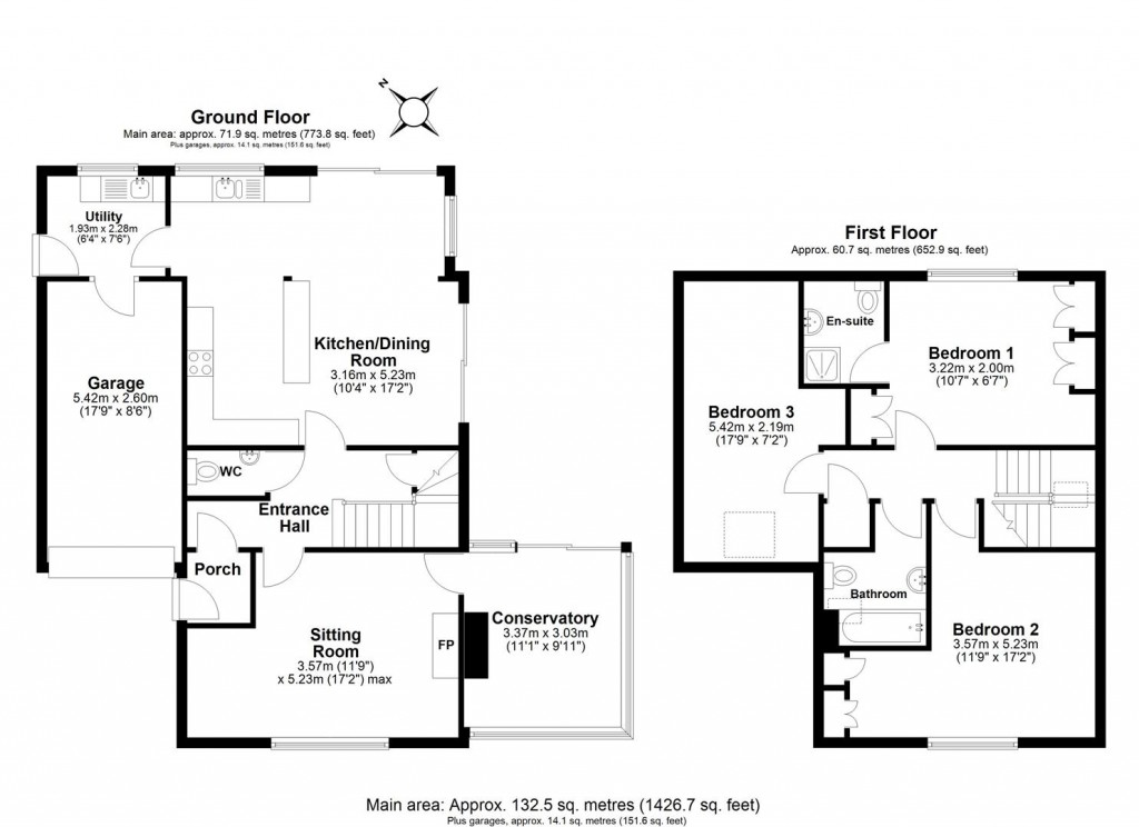 Floorplans For Crestway, Strete, Dartmouth