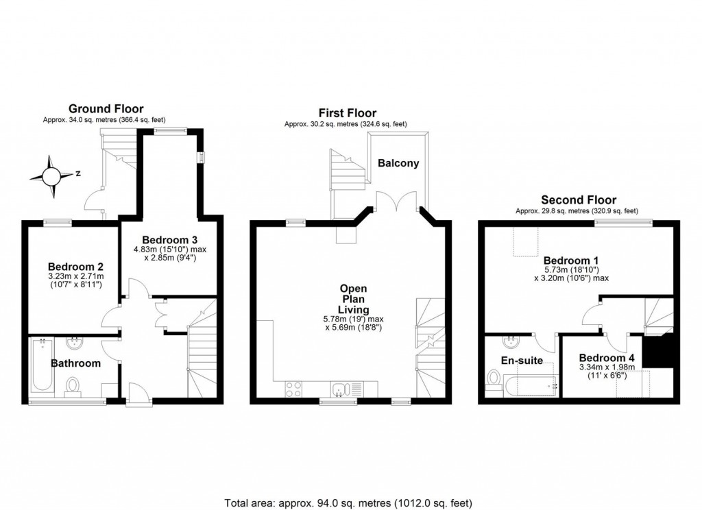 Floorplans For Riverside Road, Dittisham