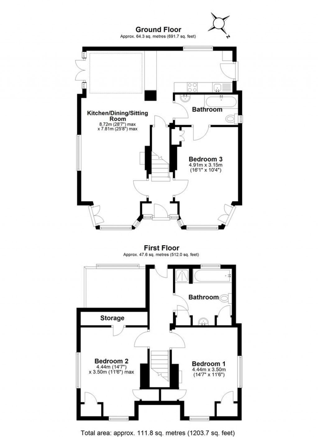 Floorplans For The Level, Dittisham, Dartmouth