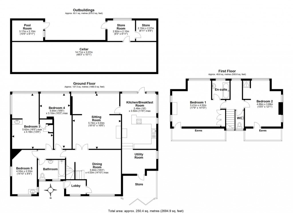 Floorplans For Overseas Estate, Stoke Fleming