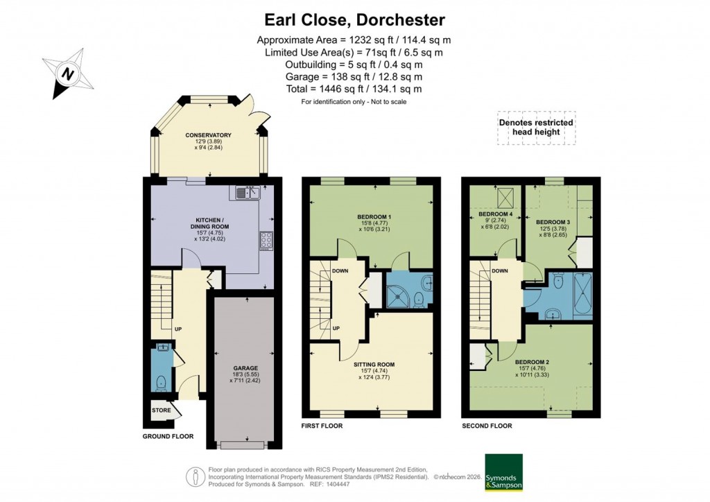 Floorplans For Earl Close, Dorchester