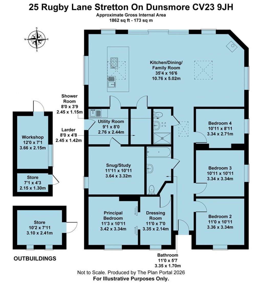 Floorplans For Rugby Lane, Stretton On Dunsmore, Rugby, CV23