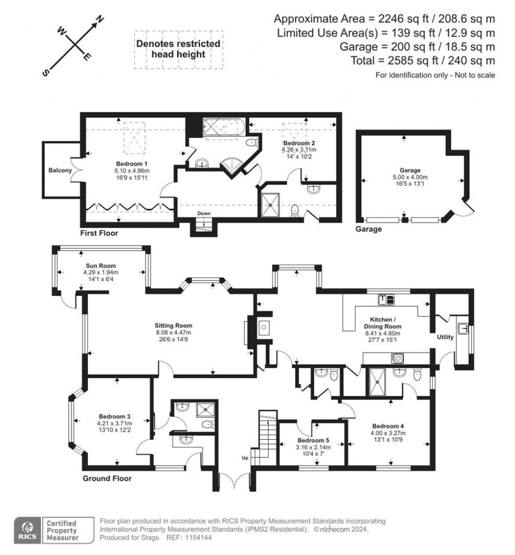 Floorplans For Redoubt Hill, Kingswear, Dartmouth