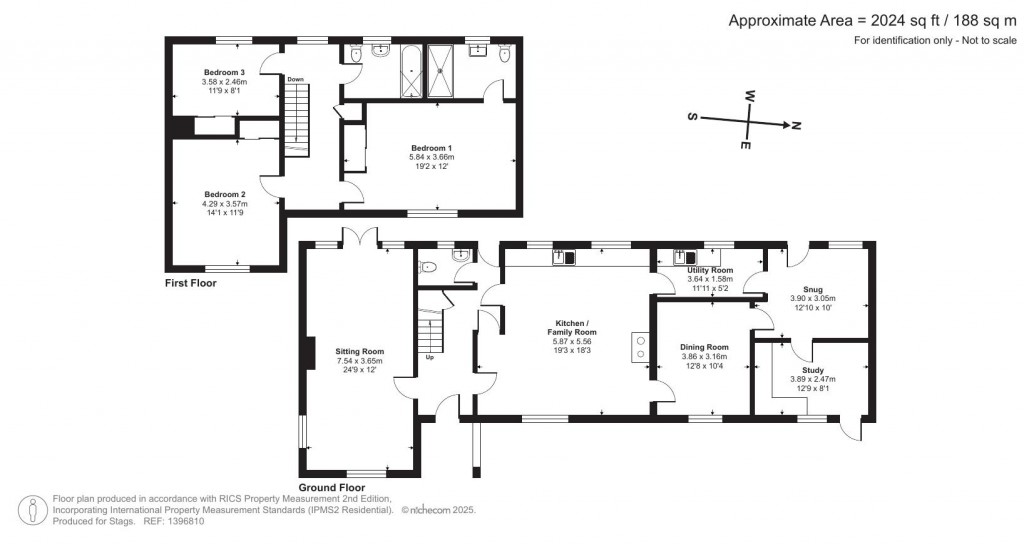 Floorplans For School Lane, Wootton Fitzpaine, Bridport