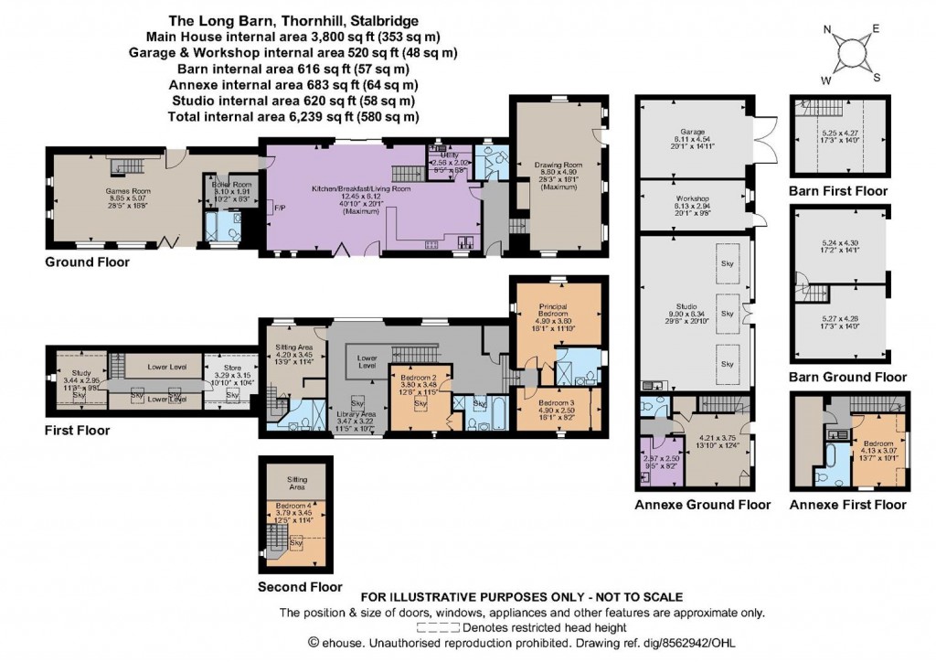 Floorplans For Long Barn, Thornhill, Sturminster Newton