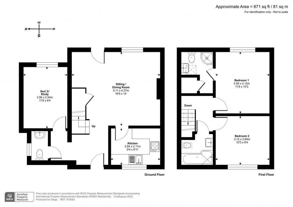 Floorplans For Pickwick Cottages, St. Anns Chapel, Near Bigbury On Sea