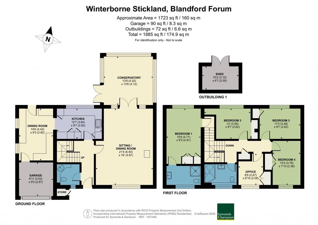 Floorplans For Saxon Rise, Winterborne Stickland, Blandford Forum
