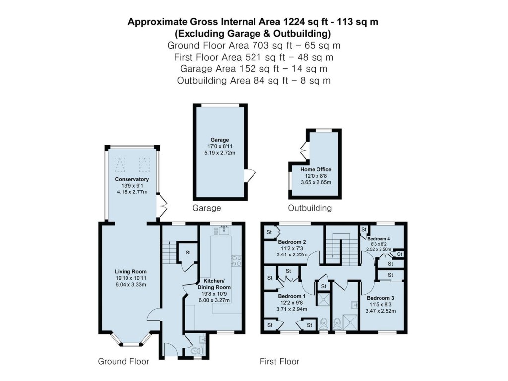 Floorplans For Mendip Court, Ashby Fields, Daventry, NN11