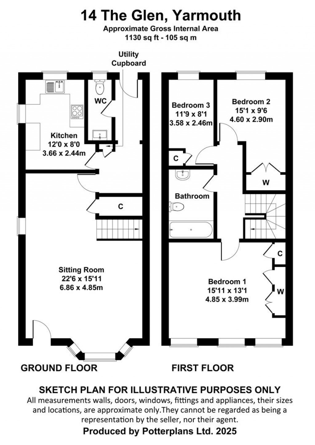 Floorplans For Yarmouth, Isle of wight