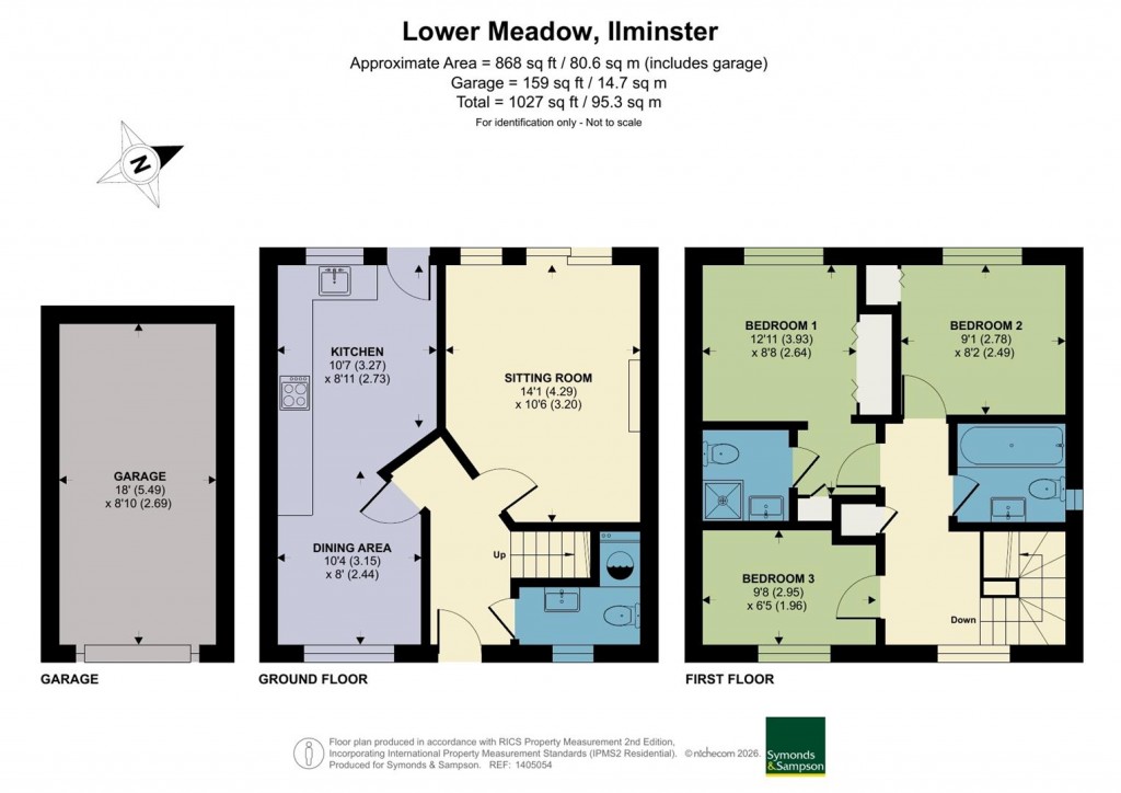 Floorplans For Lower Meadow, Ilminster