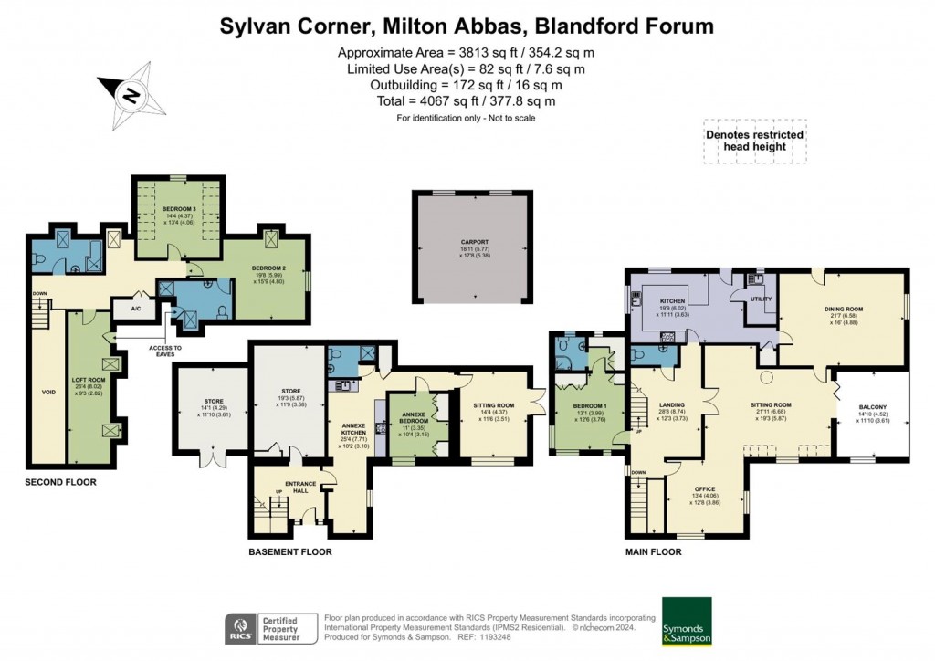 Floorplans For Milton Abbas, Blandford Forum, Dorset