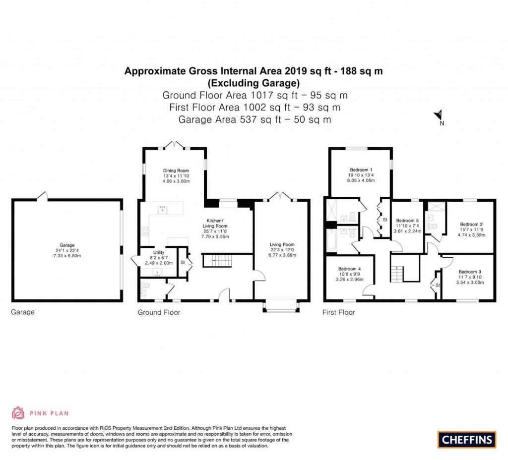 Floorplans For Howells Way, Hardwick, Cambridge