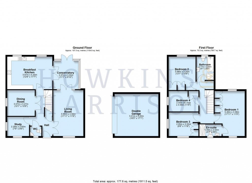 Floorplans For Buckingham Drive, Church Gresley, DE11