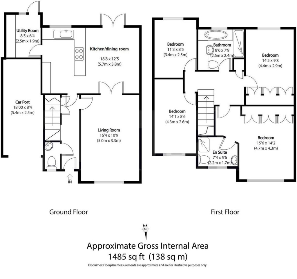 Floorplans For Hallfield, Quendon, Saffron Walden