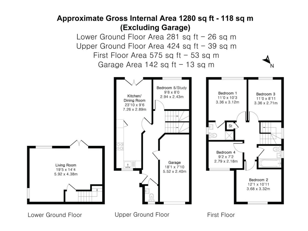 Floorplans For Nanterrow Drive, Bodmin